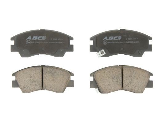 ABE C15027ABE Brake pad set Front Axle, Low-Metallic, incl. wear warning contact
