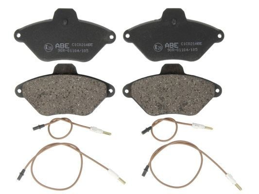 ABE C1C021ABE Brake pad set Front Axle, incl. wear warning contact