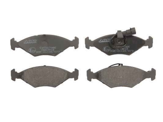 ABE C1F017ABE Brake pad set Front Axle, incl. wear warning contact