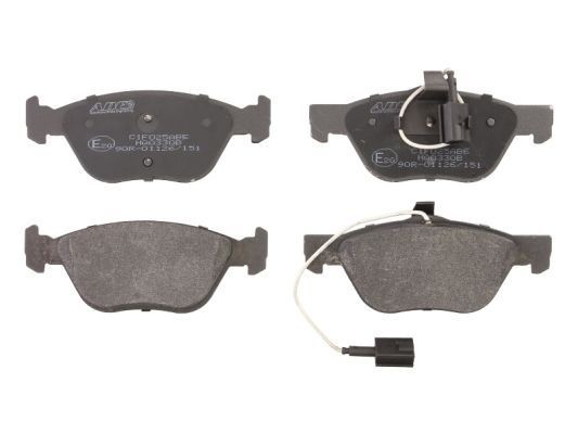 ABE C1F025ABE Brake pad set Front Axle, incl. wear warning contact