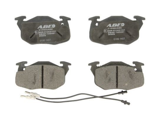 C1P005ABE ABE Brake pad set RENAULT Front Axle, incl. wear warning contact