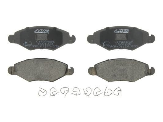 ABE C1P034ABE Brake pad set Front Axle, incl. wear warning contact
