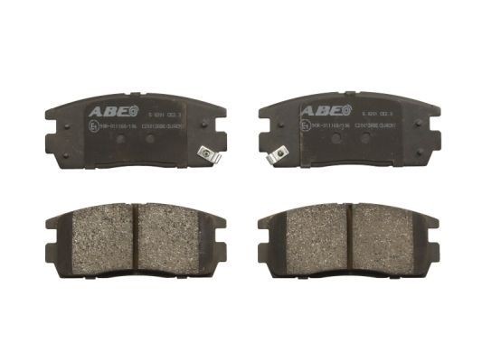 ABE C20012ABE Brake pad set Rear Axle, with acoustic wear warning