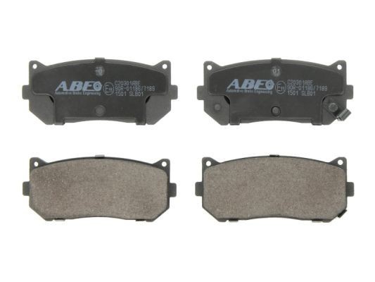 ABE C20301ABE Brake pad set Rear Axle, with acoustic wear warning