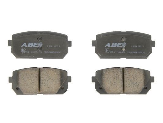 ABE C20309ABE Brake pad set Rear Axle, with acoustic wear warning