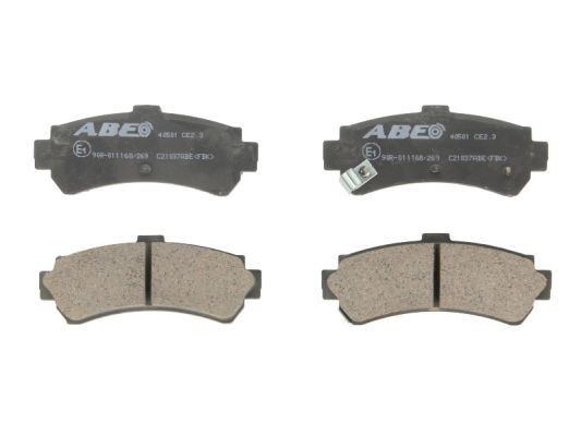 ABE C21037ABE Brake pad set Rear Axle, with acoustic wear warning
