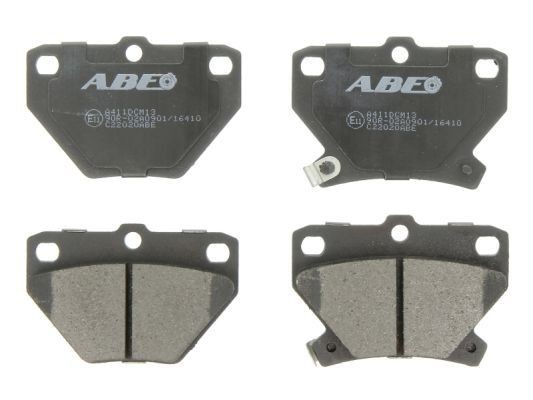 ABE C22020ABE Brake pad set Rear Axle, with acoustic wear warning