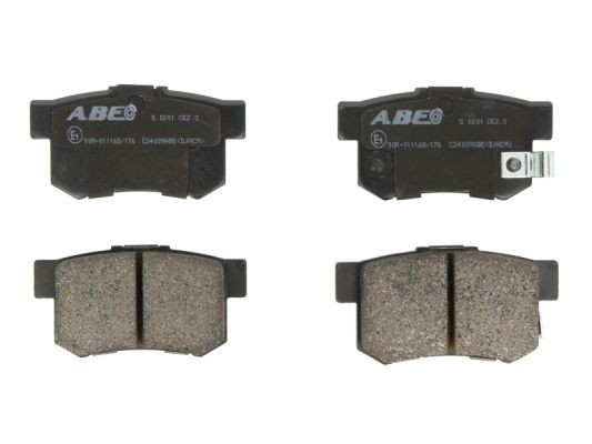 ABE C24009ABE Brake pad set Rear Axle, with acoustic wear warning