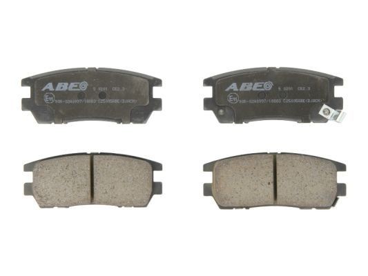 ABE C25005ABE Brake pad set Rear Axle, incl. wear warning contact
