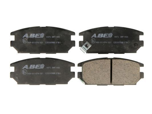 ABE C25007ABE Brake pad set Rear Axle, with acoustic wear warning