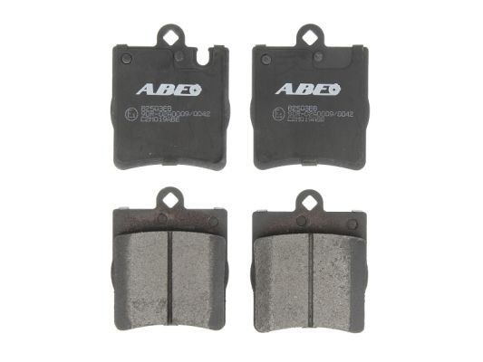 ABE C2M019ABE Brake pad set Rear Axle, Low-Metallic, excl. wear warning contact