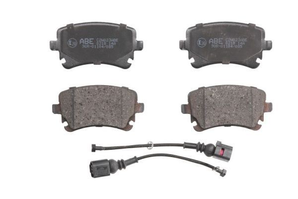 ABE C2W023ABE Brake pad set Rear Axle, incl. wear warning contact