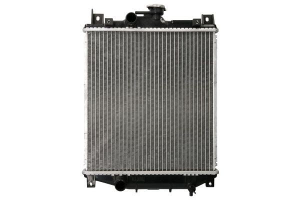 D78001TT THERMOTEC Radiators SUBARU Aluminium, Plastic, for vehicles with/without air conditioning, 341 x 344 x 34 mm, Manual Transmission, Brazed cooling fins