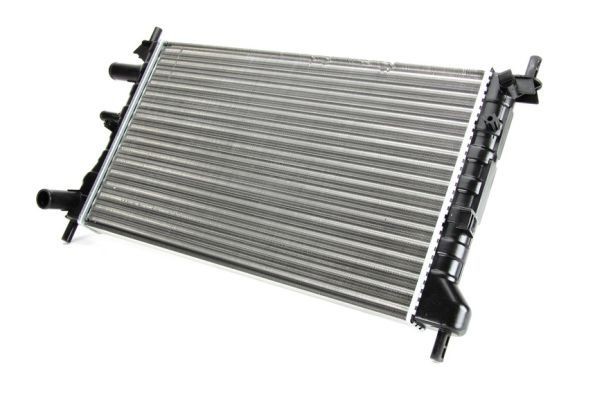 THERMOTEC D7G026TT Engine radiator Aluminium, Plastic, for vehicles without air conditioning, 304 x 500 x 34 mm, Manual Transmission, Mechanically jointed cooling fins
