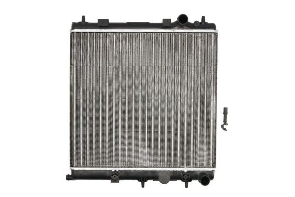 THERMOTEC D7P026TT Engine radiator for vehicles with/without air conditioning, 385 x 390 x 27 mm, Manual Transmission, Mechanically jointed cooling fins