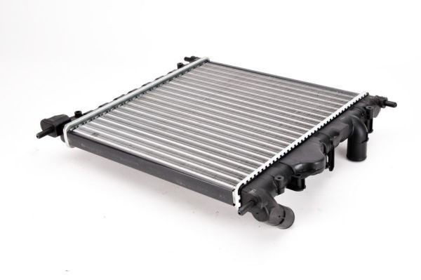 THERMOTEC D7R030TT Engine radiator Aluminium, Plastic, for vehicles without air conditioning, 375 x 350 x 26 mm, Manual-/optional automatic transmission, Mechanically jointed cooling fins