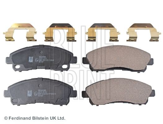 BLUE PRINT Rear Axle, excl. wear warning contact, with anti-squeak plate, with fastening material Width: 58mm, Thickness 1: 17,7mm Brake pads ADC44283 buy