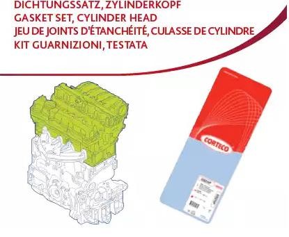 Nissan KUBISTAR Cylinder head gasket set 391140 CORTECO 418723P online buy
