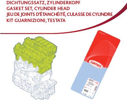Opel ASTRA Head gasket set 396014 CORTECO 418478P online buy