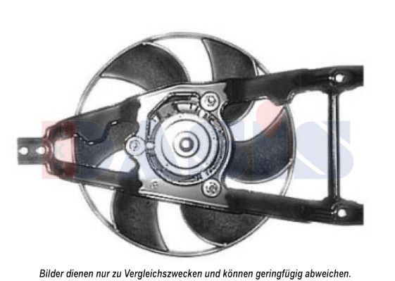 AKS DASIS 088050N Fan, radiator for vehicles without air conditioning, Ø: 260 mm, 12V, 90W
