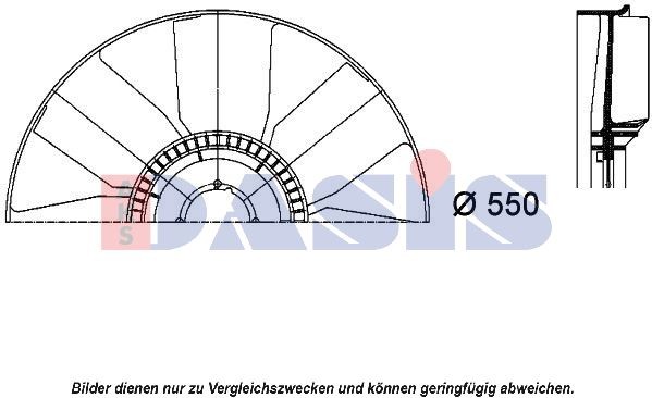 AKS DASIS 560 mm Fan Wheel, engine cooling 408002N buy