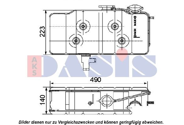 AKS DASIS 401020N Ausgleichsbehälter für IVECO TurboStar LKW in Original Qualität
