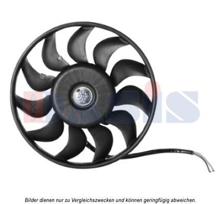 AKS DASIS 048052N Fan, radiator Ø: 280 mm, 12V, 200W, without radiator fan shroud