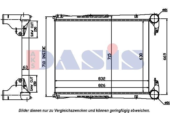 AKS DASIS 397009N Ladeluftkühler für RENAULT TRUCKS Premium LKW in Original Qualität