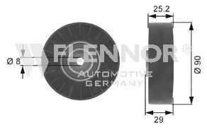 FLENNOR FU20909 Deflection / Guide Pulley, v-ribbed belt 078903341 J