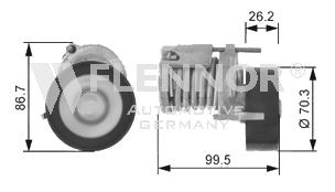 FLENNOR Tensioner pulley, v-ribbed belt FA20904 buy