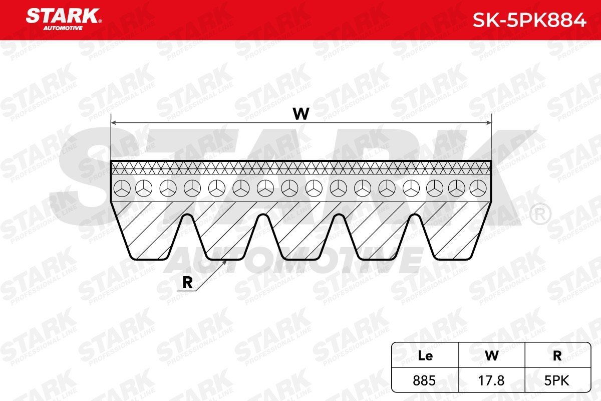 STARK Drive belt SK-5PK884