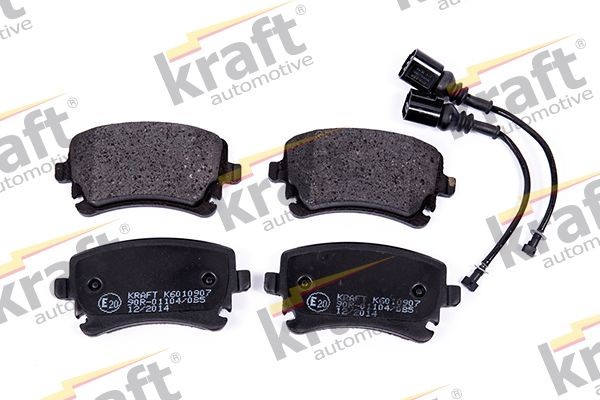 KRAFT 6010907 Brake pad set Rear Axle, incl. wear warning contact