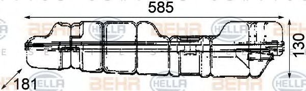 HELLA 8MA 376 705-121 Coolant expansion tank Capacity: 5,5l, HELLA BLACK MAGIC