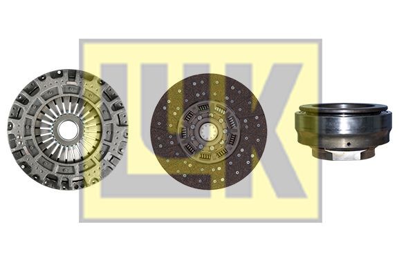 LuK BR 0222 with clutch release bearing, with clutch disc, 350mm Ø: 350mm Clutch replacement kit 635 3043 00 buy