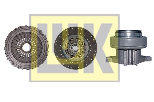 LuK BR 0222 with clutch release bearing, 400mm Ø: 400mm Clutch replacement kit 640 3007 00 buy