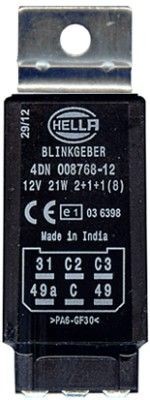 HELLA 12V, Electronic, 2+1+1(8)x21W, IP64, with holder Flasher unit 4DN 008 768-121 buy