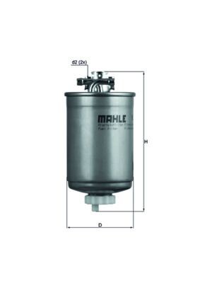 MAHLE ORIGINAL KL 77 Fuel filter In-Line Filter, 8mm, 8,0mm