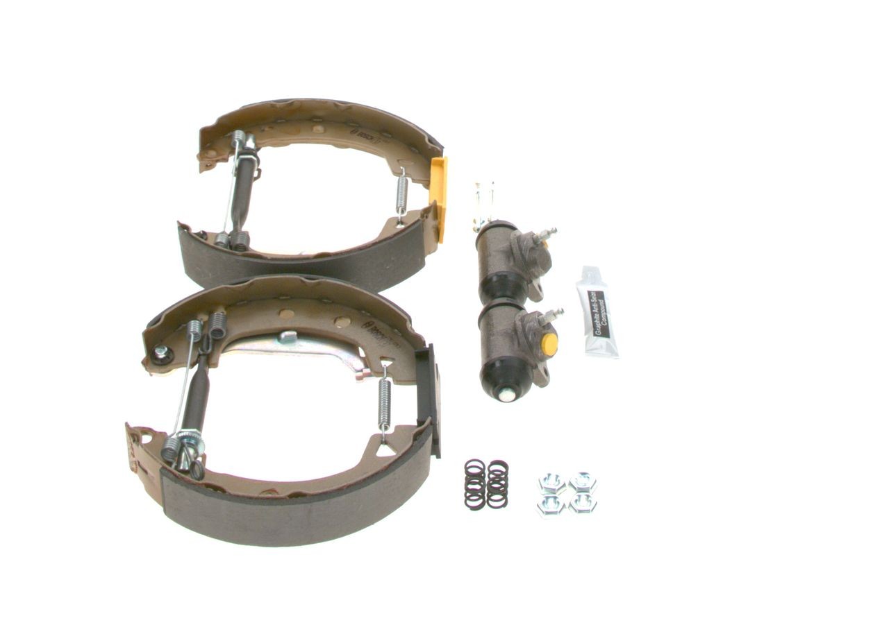 0204114114 Brake Set, drum brakes KS114 BOSCH with accessories, with wheel brake cylinder