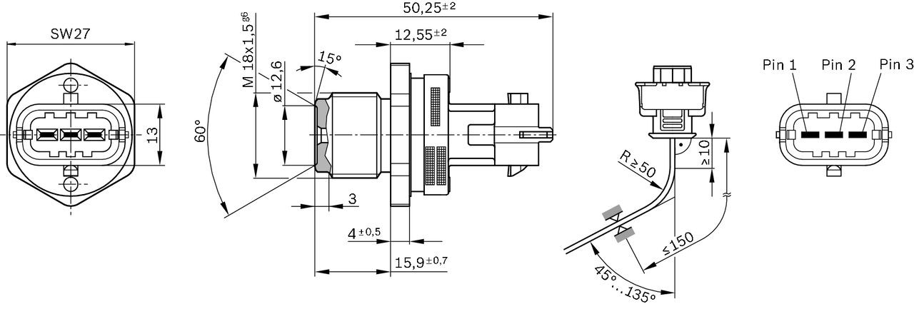 BOSCH Fuel rail pressure sensor CR/RDD4/2000/KS buy online
