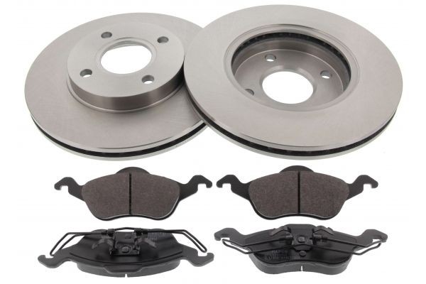 MAPCO 47655 Brake discs and pads set Front Axle, Vented, excl. wear warning contact