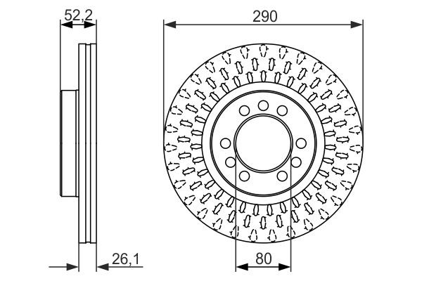 BD1471 BOSCH 290x26mm, 9x110, Vented, Oiled Ø: 290mm, Num. of holes: 9, Brake Disc Thickness: 26mm Brake rotor 0 986 479 626 buy