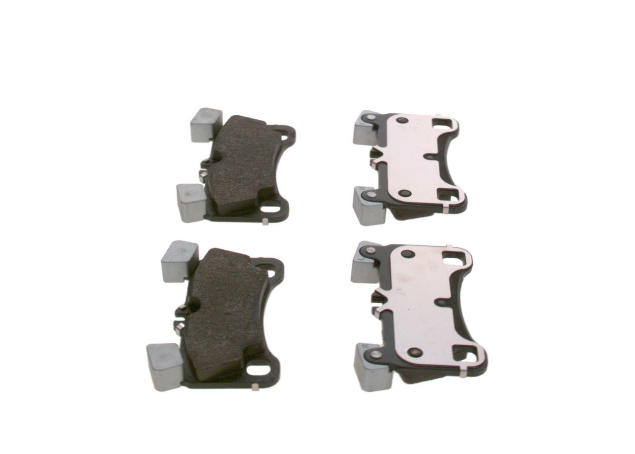 0986494205 Set of brake pads 8460-D1350 BOSCH Low-Metallic, with anti-squeak plate