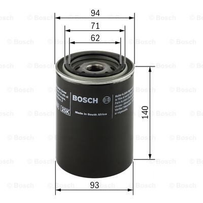 BOSCH 0451203235 Engine oil filter M 22 x 1,5, Spin-on Filter