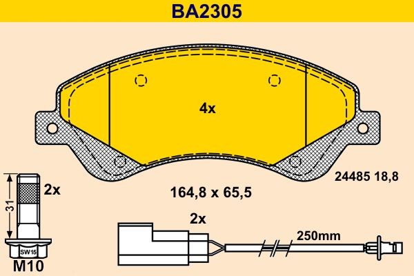 Great value for money - Barum Brake pad set BA2305