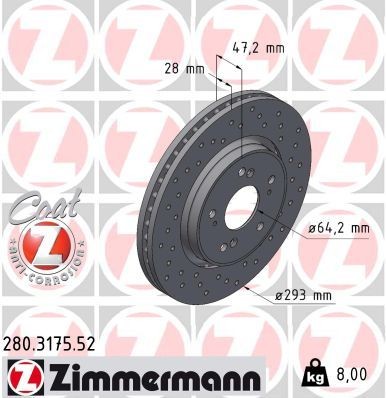 Great value for money - ZIMMERMANN Brake disc 280.3175.52