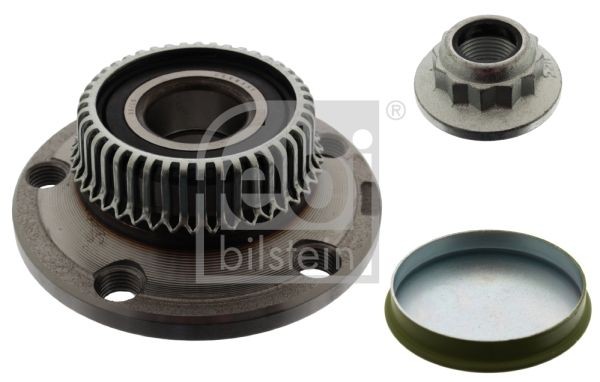 FEBI BILSTEIN 24236 Wheel bearing kit Rear Axle Left, Rear Axle Right, with attachment material, Wheel Bearing integrated into wheel hub, with ABS sensor ring, with wheel hub, 120 mm, Rolling Bearing