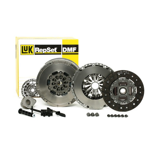 LuK BR 0241 600 0144 00 Clutch kit with mounting tool, with pilot bearing, with clutch release bearing, with flywheel, with screw set, Requires special tools for mounting, Dual-mass flywheel without friction control plate, with automatic adjustment