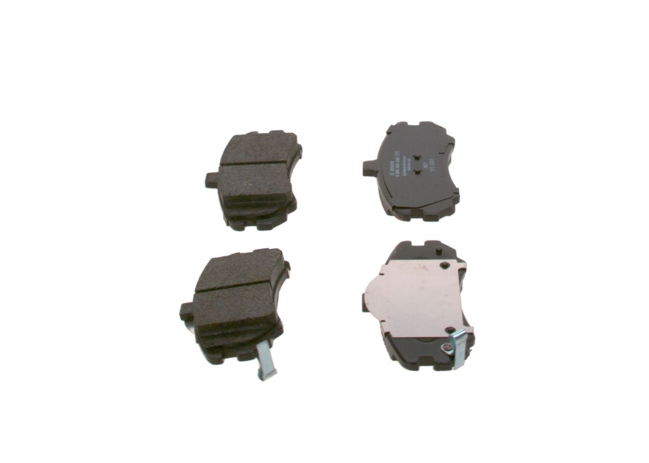 0986494426 Set of brake pads 0 986 494 426 BOSCH Low-Metallic, with acoustic wear warning, with anti-squeak plate