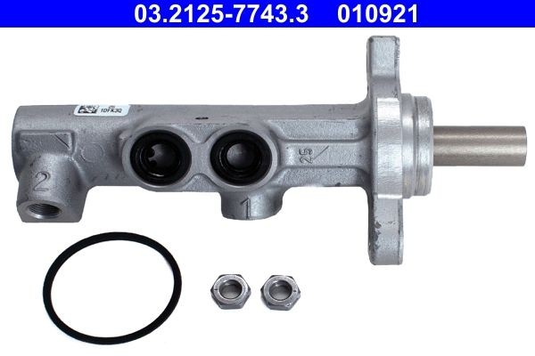 ATE 03.2125-7743.3 Brake master cylinder Number of connectors: 2, Ø: 25,4 mm, M12x1