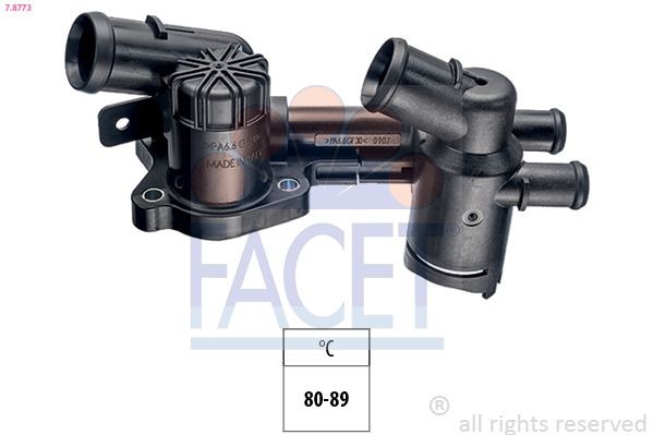 EPS 1.880.773 FACET Made in Italy - OE Equivalent Opening Temperature: 80, 89°C, with seal Thermostat, coolant 7.8773 buy